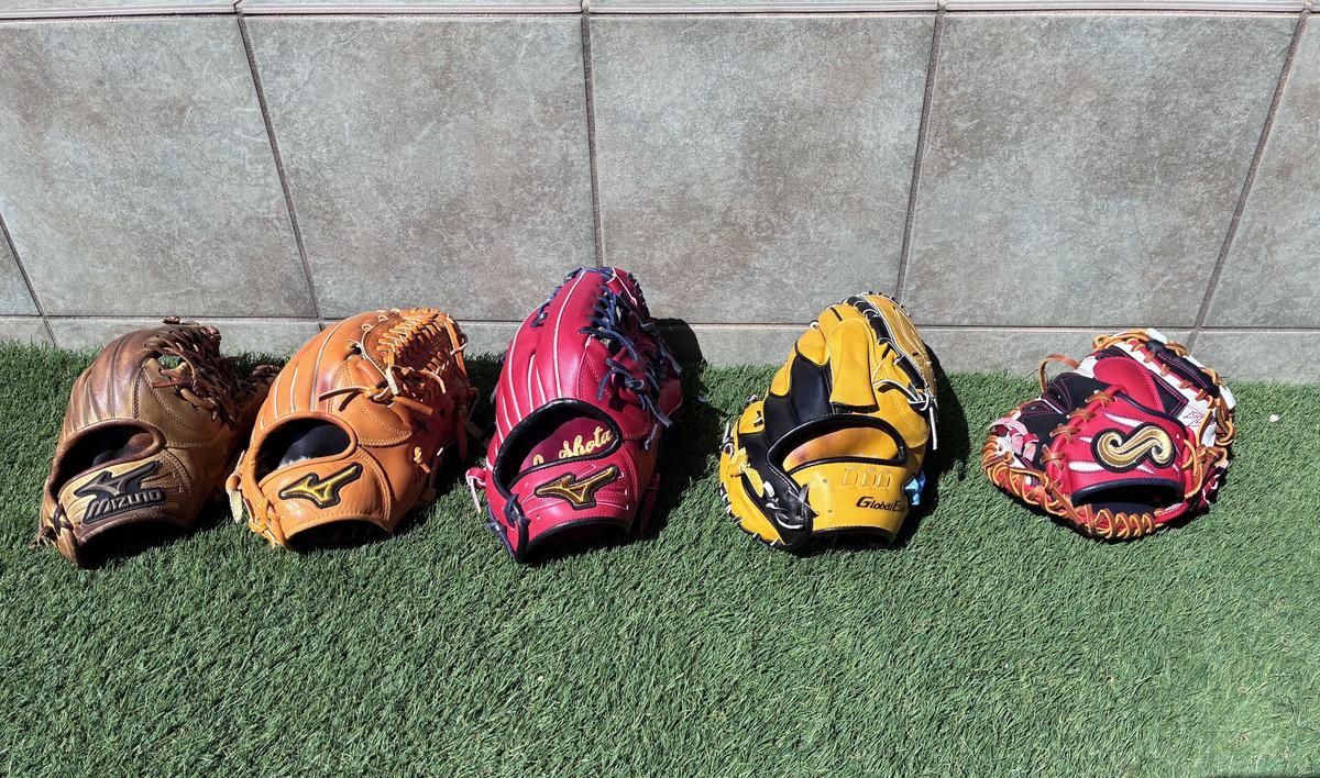グローブ5個集合写真